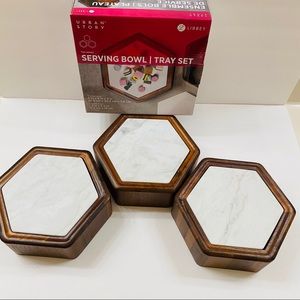 Urban story serving bowl tray set of 3